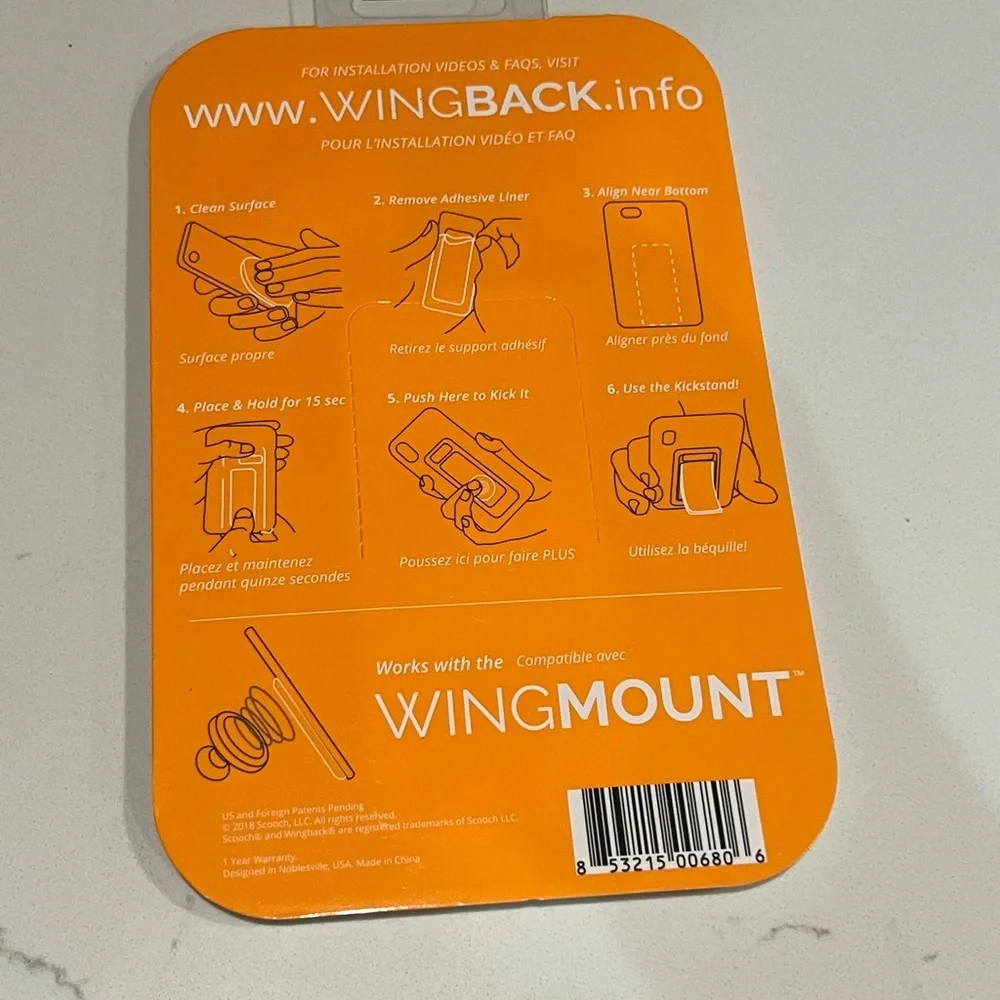 Wingman Black Phone Grip and Stand new with tags